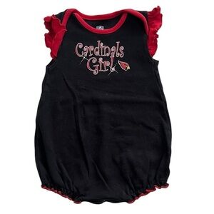 NFL Cardinals Infant Girls Ruffled Onesie - Size 12M